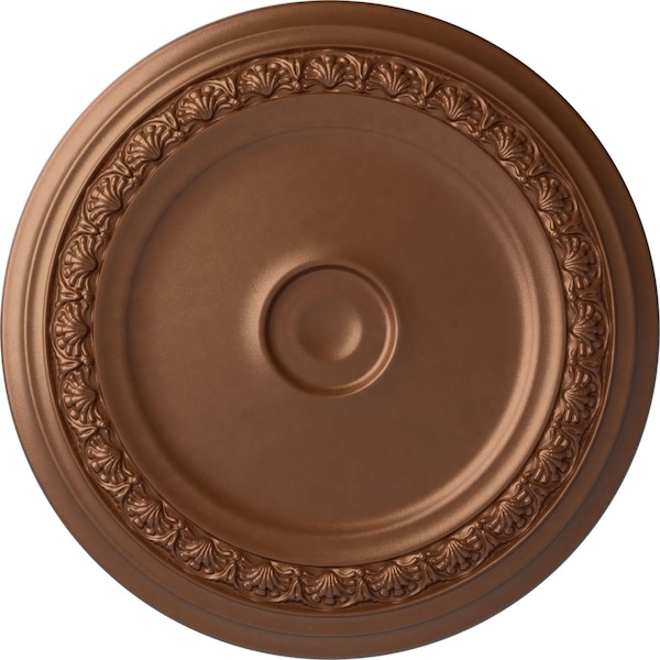 Ekena Millwork Carlsbad Ceiling Medallion (Fits Canopies up to 5 1/2"), 31 1/8"OD x 1 1/2"P, Polished Copper CM31CAPOS - main